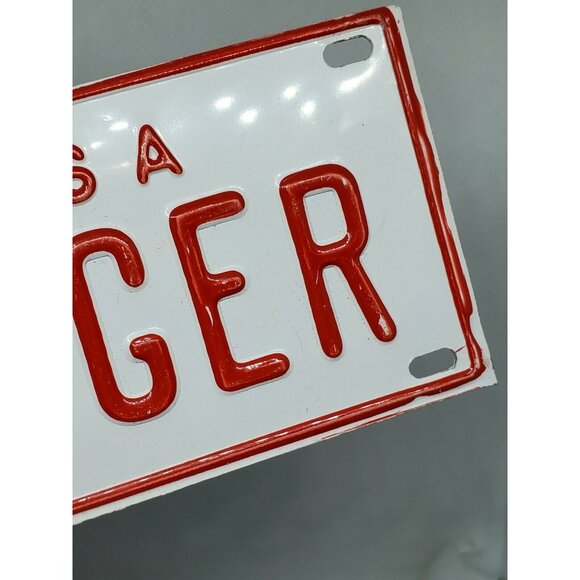 U.S.A Roger Personalized White and Red Mini License Plate – Collectible Bike Tag - Picture 2 of 11